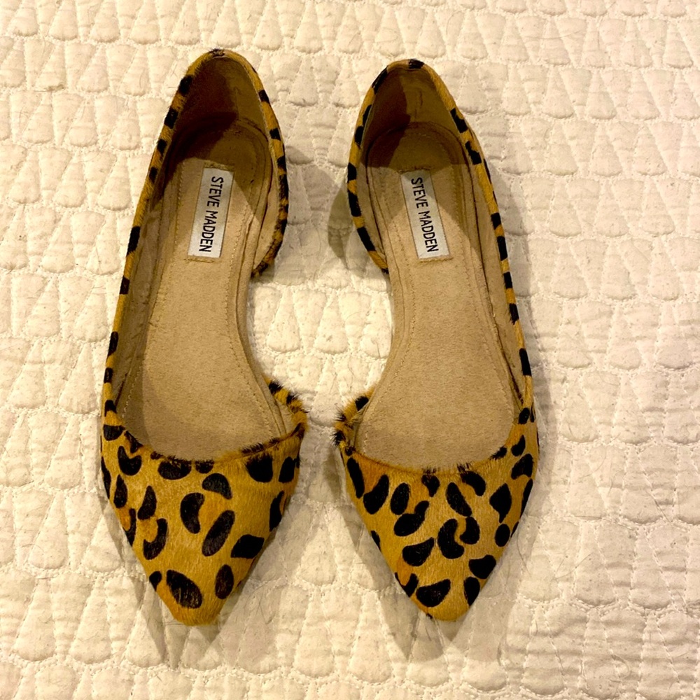 Steve Madden leopard print d’orsay flats size 8.5
